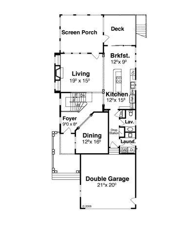 First Floor image of KEATON House Plan